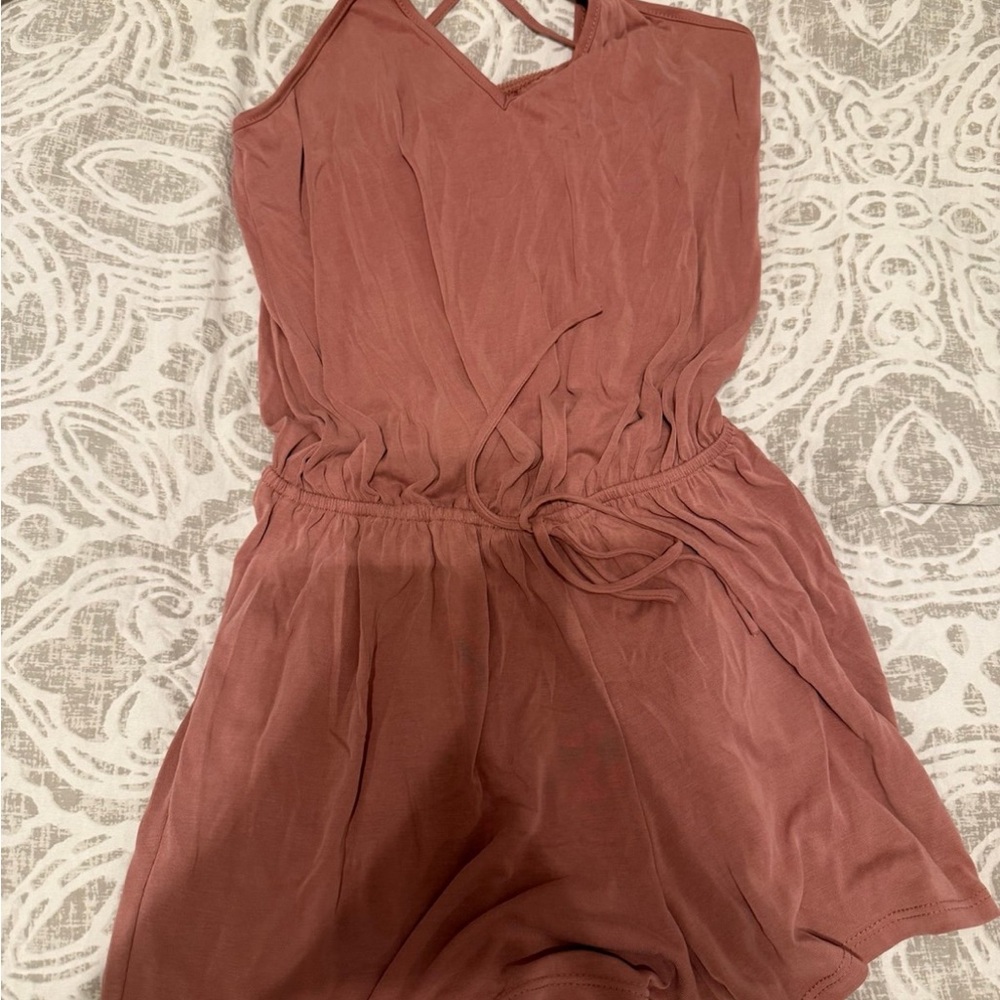Pink lily romper